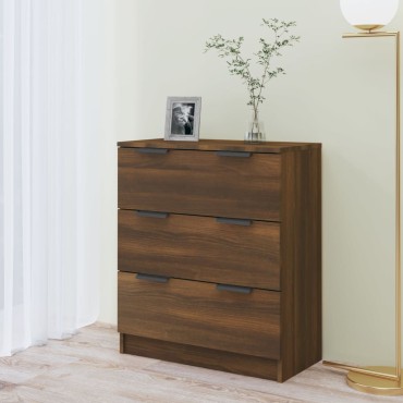 vidaXL Μπουφές Καφέ Δρυς 60x30x70cm από Επεξεργασμένο Ξύλο 1 τεμ.