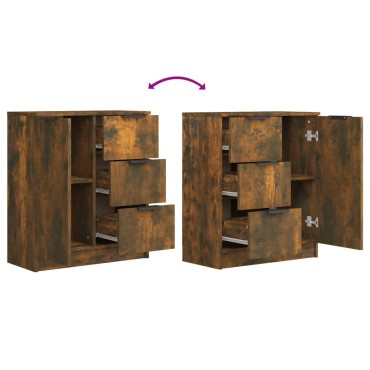 vidaXL Ντουλάπι Καπνιστή Δρυς 60x30x70cm από Επεξεργασμένο Ξύλο 1 τεμ.