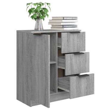 vidaXL Ντουλάπι Γκρι Sonoma 60x30x70cm από Επεξεργασμένο Ξύλο 1 τεμ.