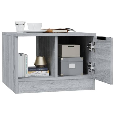 vidaXL Τραπεζάκι Σαλονιού Γκρι Sonoma 50x50x36cm Επεξεργασμένο Ξύλο 1 τεμ.