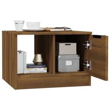 vidaXL Τραπεζάκι Σαλονιού Καφέ Δρυς 50x50x36cm Επεξεργασμένο Ξύλο 1 τεμ.
