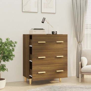 vidaXL Ντουλάπι Καφέ Δρυς 70x34x90cm από Επεξεργασμένο Ξύλο 1 τεμ.