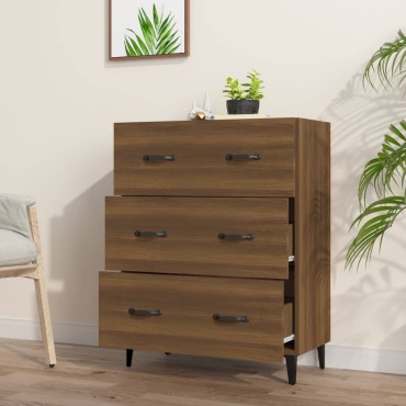 vidaXL Ντουλάπι Καφέ Δρυς 69,5x34x90cm Επεξεργασμένο Ξύλο 1 τεμ.