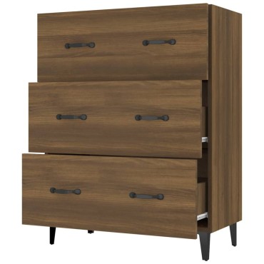 vidaXL Ντουλάπι Καφέ Δρυς 69,5x34x90cm Επεξεργασμένο Ξύλο 1 τεμ.