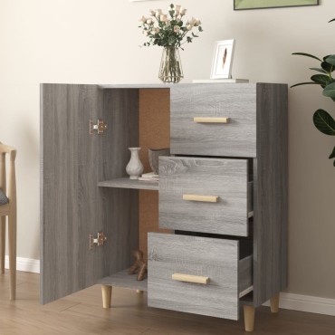 vidaXL Ντουλάπι Γκρι Sonoma 69,5x34x90cm από Επεξεργασμένο Ξύλο 1 τεμ.