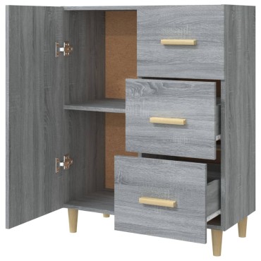 vidaXL Ντουλάπι Γκρι Sonoma 69,5x34x90cm από Επεξεργασμένο Ξύλο 1 τεμ.
