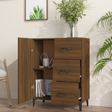 vidaXL Ντουλάπι Καφέ Δρυς 69,5x34x90cm Επεξεργασμένο Ξύλο 1 τεμ.