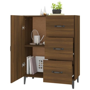 vidaXL Ντουλάπι Καφέ Δρυς 69,5x34x90cm Επεξεργασμένο Ξύλο 1 τεμ.