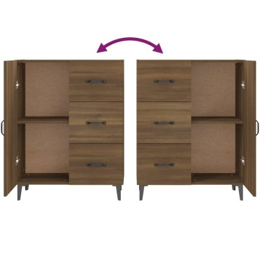 vidaXL Ντουλάπι Καφέ Δρυς 69,5x34x90cm Επεξεργασμένο Ξύλο 1 τεμ.