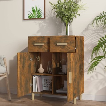 vidaXL Ντουλάπι Καπνιστή Δρυς 69,5x34x89cm Επεξεργασμένο Ξύλο 1 τεμ.