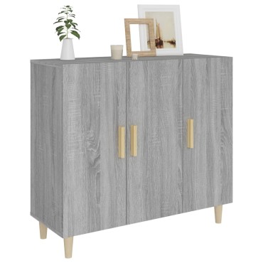 vidaXL Ντουλάπι Γκρι Sonoma 90x34x80cm από Επεξεργασμένο Ξύλο 1 τεμ.