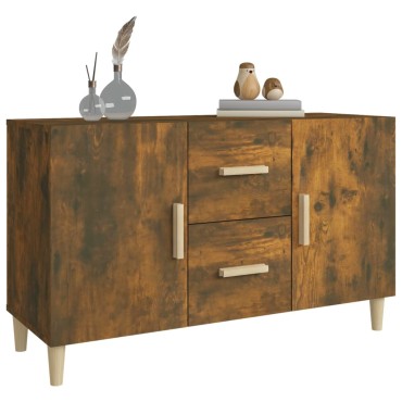 vidaXL Μπουφές Καπνιστή Δρυς 100x36x60cm Επεξεργασμένο Ξύλο 1 τεμ.