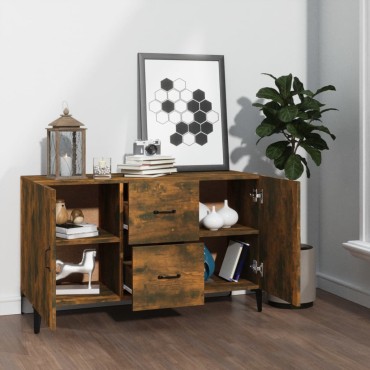vidaXL Μπουφές Καπνιστή Δρυς 100x36x60cm Επεξεργασμένο Ξύλο 1 τεμ.