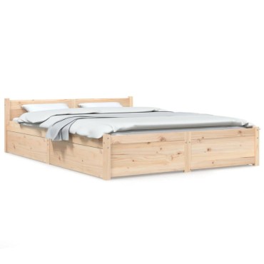 vidaXL Πλαίσιο Κρεβατιού με Συρτάρια 120x200cm 1 τεμ. - Μονό