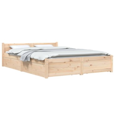 vidaXL Πλαίσιο Κρεβατιού με Συρτάρια 120x200cm 1 τεμ. - Μονό