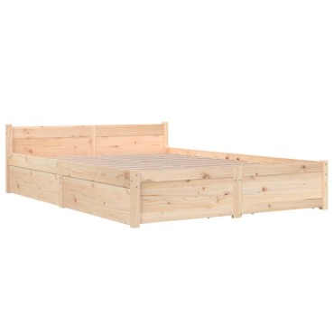 vidaXL Πλαίσιο Κρεβατιού με Συρτάρια 120x200cm 1 τεμ. - Μονό