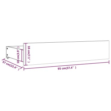 vidaXL Πλαίσιο Κρεβατιού με Συρτάρια Λευκό 140x200cm 1 τεμ. - Διπλό