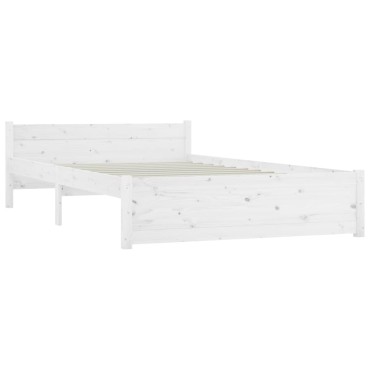 vidaXL Πλαίσιο Κρεβατιού με Συρτάρια Λευκό 140x200cm 1 τεμ. - Διπλό