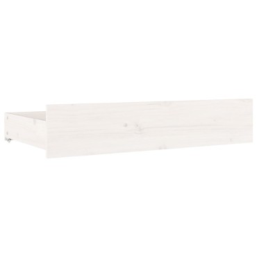 vidaXL Πλαίσιο Κρεβατιού με Συρτάρια Λευκό 140x200cm 1 τεμ. - Διπλό