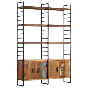 vidaXL Βιβλιοθήκη με 4 Επίπεδα 124x30x180cm Μασίφ Ανακυκλωμένο Ξύλο 1 τεμ.