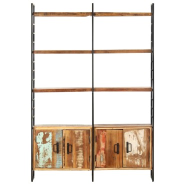 vidaXL Βιβλιοθήκη με 4 Επίπεδα 124x30x180cm Μασίφ Ανακυκλωμένο Ξύλο 1 τεμ.