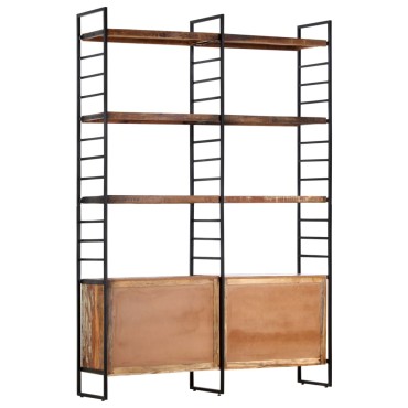 vidaXL Βιβλιοθήκη με 4 Επίπεδα 124x30x180cm Μασίφ Ανακυκλωμένο Ξύλο 1 τεμ.