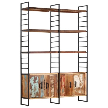 vidaXL Βιβλιοθήκη με 4 Επίπεδα 124x30x180cm Μασίφ Ανακυκλωμένο Ξύλο 1 τεμ.