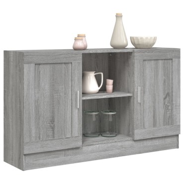 vidaXL Μπουφές Γκρι Sonoma 120x30,5x70cm από Επεξεργασμένο Ξύλο 1 τεμ.
