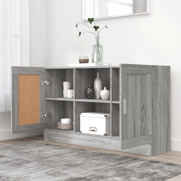 vidaXL Μπουφές Γκρι Sonoma 120x30,5x70cm από Επεξεργασμένο Ξύλο 1 τεμ.