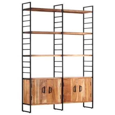 vidaXL Βιβλιοθήκη με 4 Επίπεδα 124x30x180cm Μασίφ Ξύλο Ακακίας 1 τεμ.
