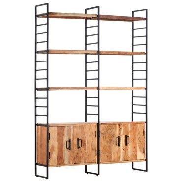 vidaXL Βιβλιοθήκη με 4 Επίπεδα 124x30x180cm Μασίφ Ξύλο Ακακίας 1 τεμ.