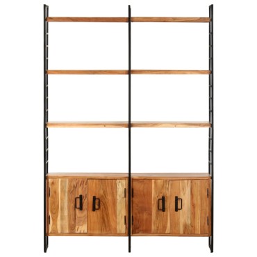 vidaXL Βιβλιοθήκη με 4 Επίπεδα 124x30x180cm Μασίφ Ξύλο Ακακίας 1 τεμ.