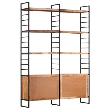 vidaXL Βιβλιοθήκη με 4 Επίπεδα 124x30x180cm Μασίφ Ξύλο Ακακίας 1 τεμ.