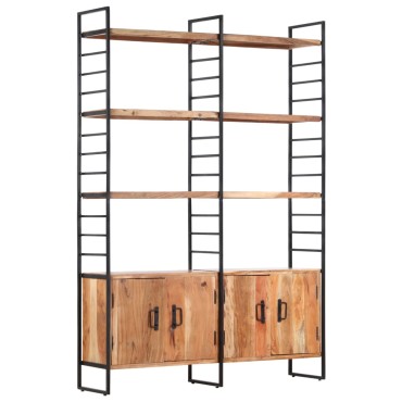 vidaXL Βιβλιοθήκη με 4 Επίπεδα 124x30x180cm Μασίφ Ξύλο Ακακίας 1 τεμ.