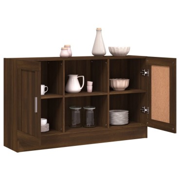vidaXL Μπουφές Καφέ Δρυς 120x30,5x70cm από Επεξεργασμένο Ξύλο 1 τεμ.