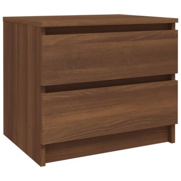 vidaXL Κομοδίνο Καφέ Δρυς 50x39x43,5cm από Επεξεργασμένο Ξύλο 1 τεμ.