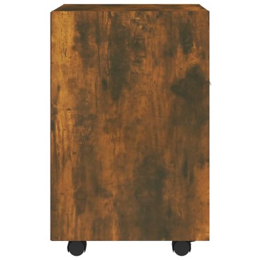 vidaXL Ντουλάπι με Ροδάκια Καπνιστή Δρυς 33x38x60cm Επεξεργ. ξύλο 1 τεμ.