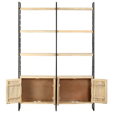 vidaXL Βιβλιοθήκη με 4 Επίπεδα 124x30x180cm Μασίφ Ξύλο Μάνγκο 1 τεμ.