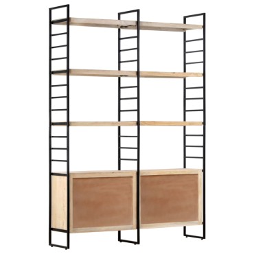 vidaXL Βιβλιοθήκη με 4 Επίπεδα 124x30x180cm Μασίφ Ξύλο Μάνγκο 1 τεμ.