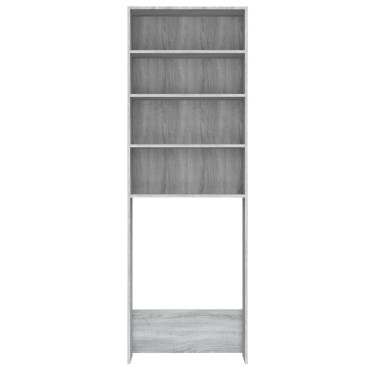 vidaXL Ντουλάπι Πλυντηρίου Γκρι Sonoma 64 x 24 x 190 εκ.