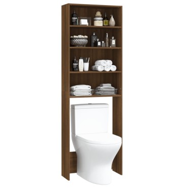 vidaXL Ντουλάπι Πλυντηρίου Καφέ Δρυς 64 x 24 x 190 εκ.