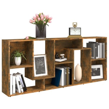 vidaXL Βιβλιοθήκη Καπνιστή Δρυς 67x24x161cm από Επεξεργασμένο Ξύλο 1 τεμ.