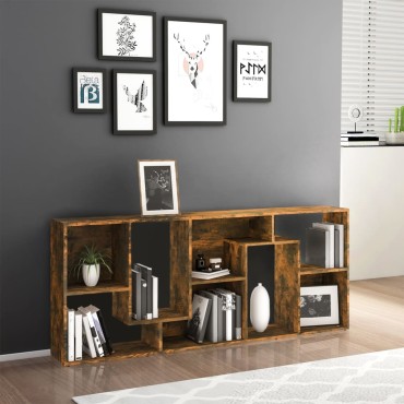 vidaXL Βιβλιοθήκη Καπνιστή Δρυς 67x24x161cm από Επεξεργασμένο Ξύλο 1 τεμ.