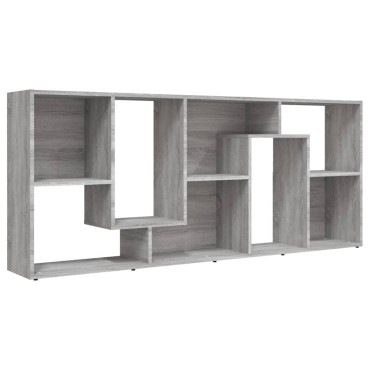 vidaXL Βιβλιοθήκη Γκρι Sonoma 67x24x161cm από Επεξεργασμένο Ξύλο 1 τεμ.
