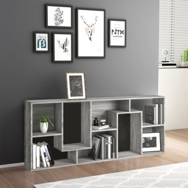 vidaXL Βιβλιοθήκη Γκρι Sonoma 67x24x161cm από Επεξεργασμένο Ξύλο 1 τεμ.
