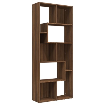 vidaXL Βιβλιοθήκη Καφέ Δρυς 67x24x161cm από Επεξεργασμένο Ξύλο 1 τεμ.