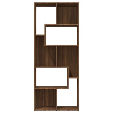 vidaXL Βιβλιοθήκη Καφέ Δρυς 67x24x161cm από Επεξεργασμένο Ξύλο 1 τεμ.