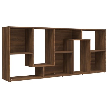 vidaXL Βιβλιοθήκη Καφέ Δρυς 67x24x161cm από Επεξεργασμένο Ξύλο 1 τεμ.