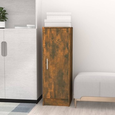 vidaXL Παπουτσοθήκη Καπνιστή Δρυς 32x35x92cm από Επεξεργασμένο Ξύλο