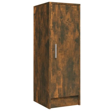 vidaXL Παπουτσοθήκη Καπνιστή Δρυς 32x35x92cm από Επεξεργασμένο Ξύλο